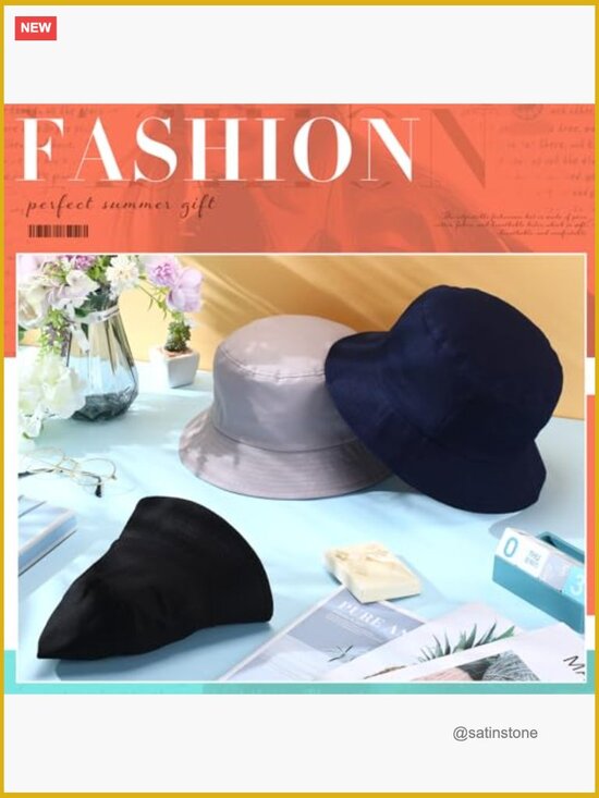 XXL Bucket Hats 3 Pack Oversize Wide Brim Cotton Sun Hats for Men Women Beach main image 6